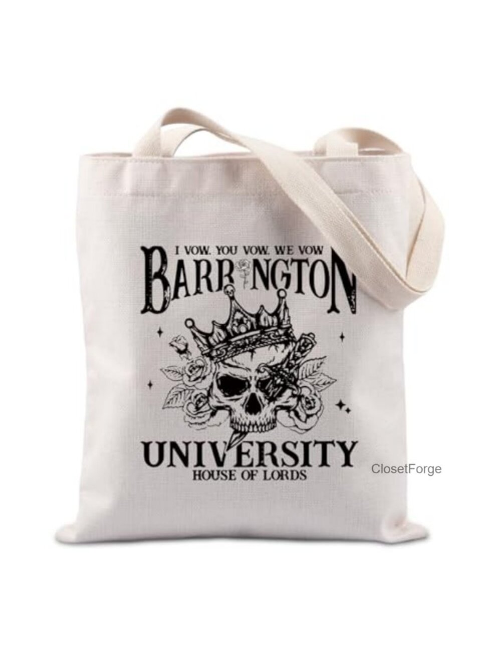 Dark Romance Tote Bag Book Club Gift Canvas Literary Shoulder Bag